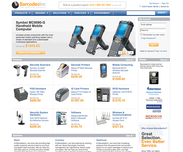 BarcodesInc Website