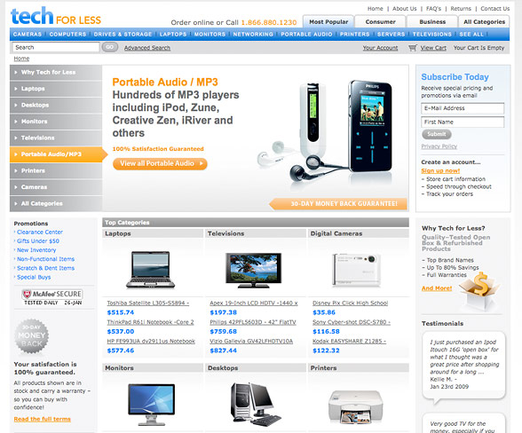 Tech For Less Website